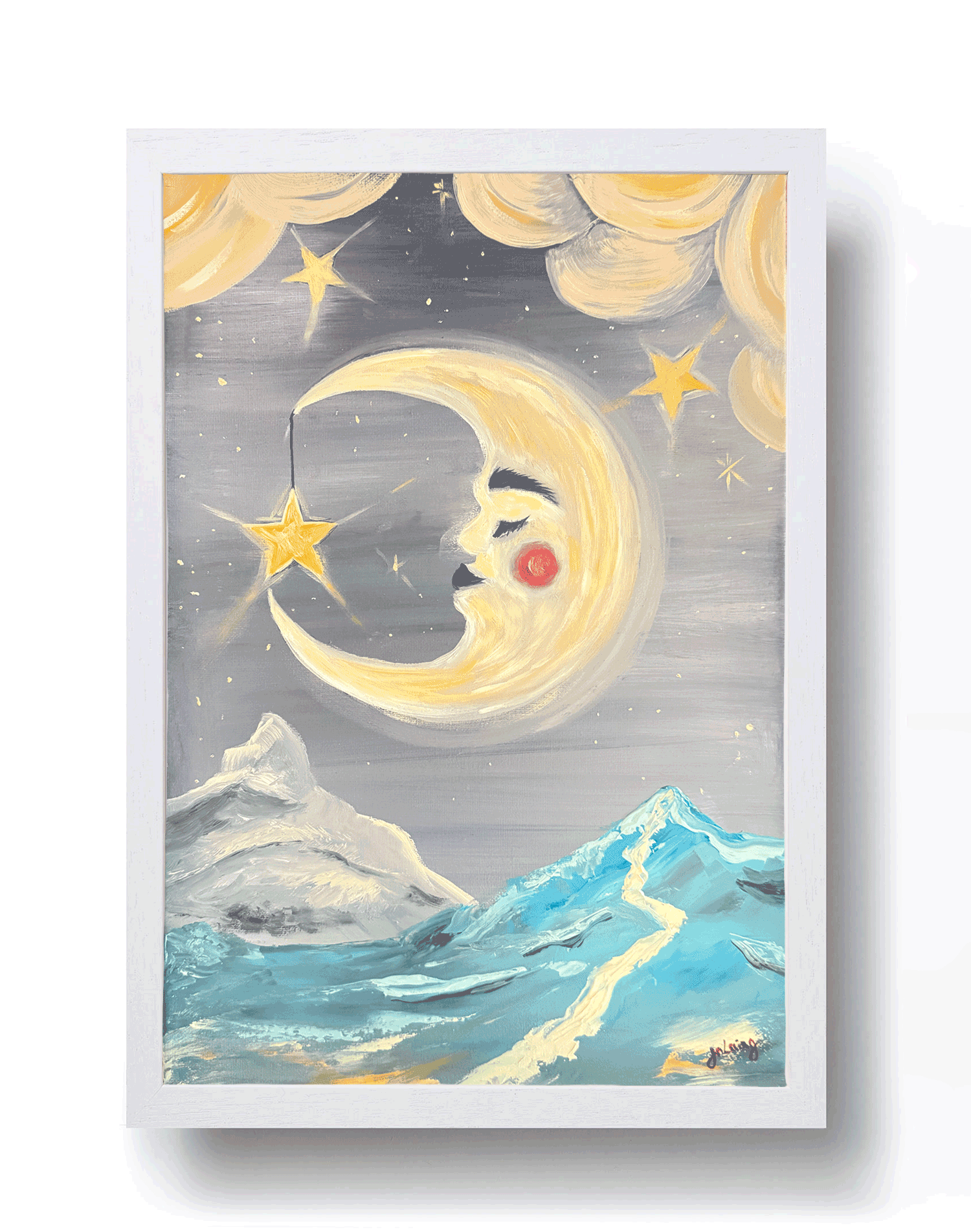 The Moon - Original Oil On Canvas