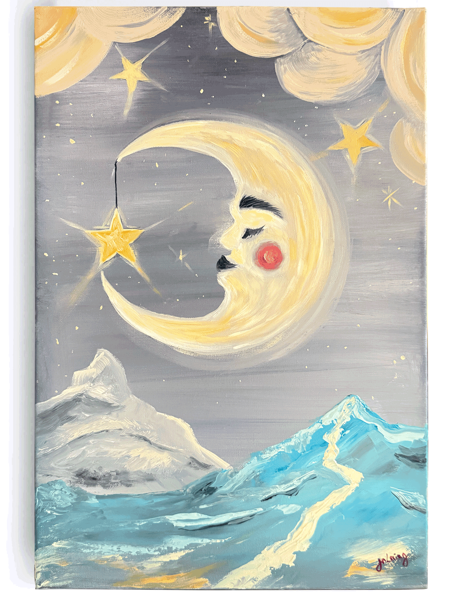 The Moon - Original Oil On Canvas