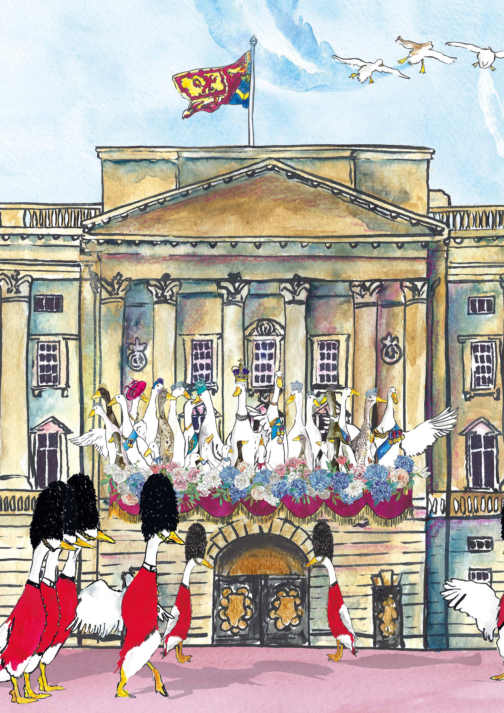 A3 Unframed Art Print - Duckingham Palace