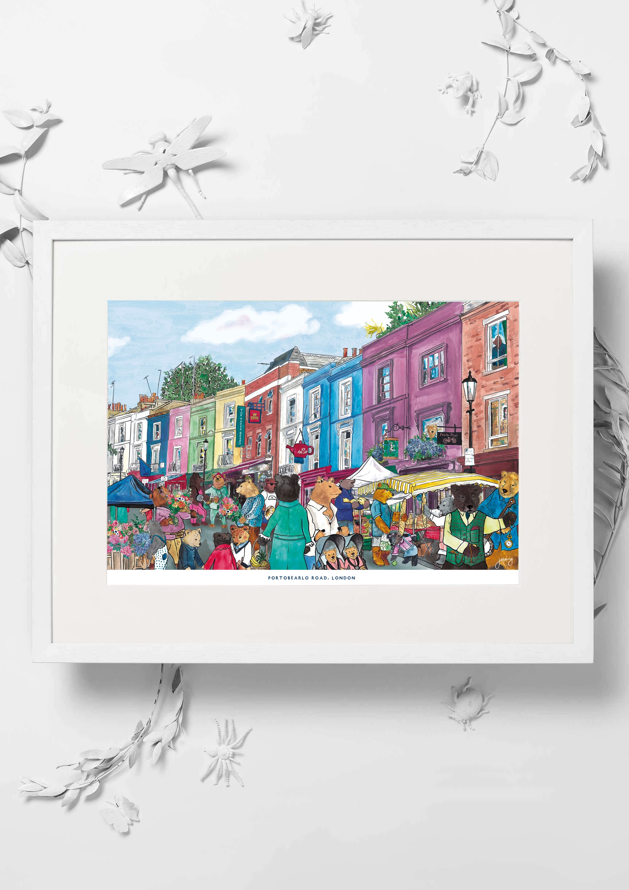 A3 Framed Art Print - Portobearlo Road