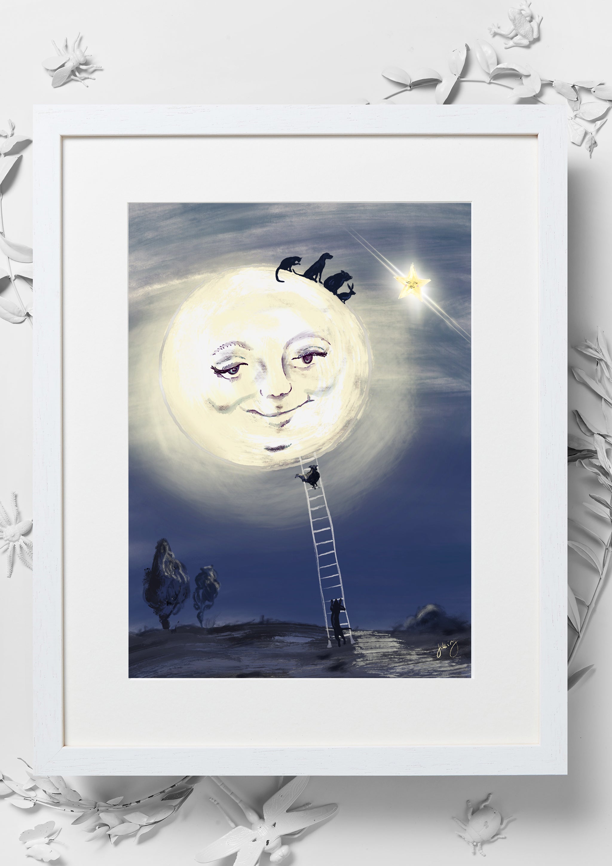 On Top Of The Moon Art Print