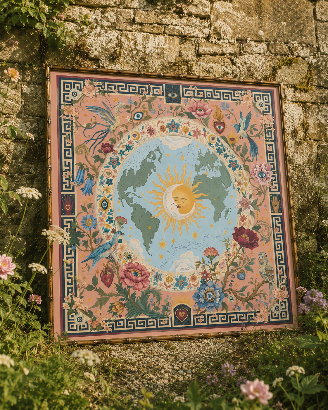 Celestial Blooms - 60x60 Unframed Print