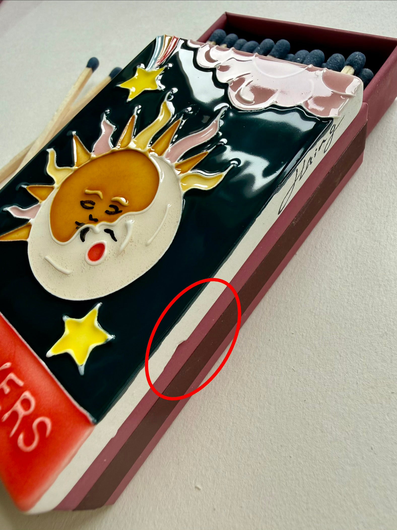 Sample C - The Lovers Ceramic Matchbox