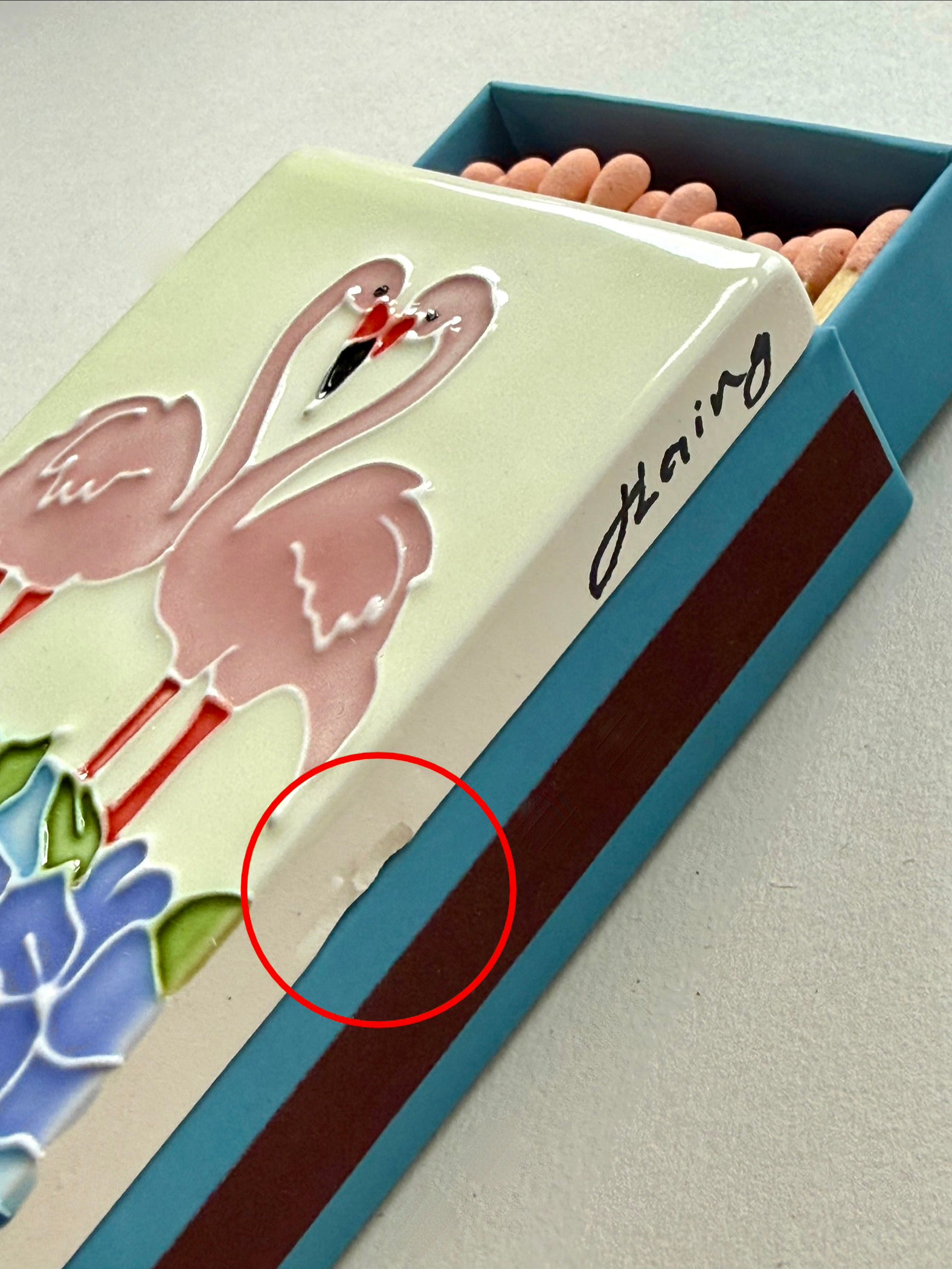 Sample A - Moi et Toi Ceramic Matchbox