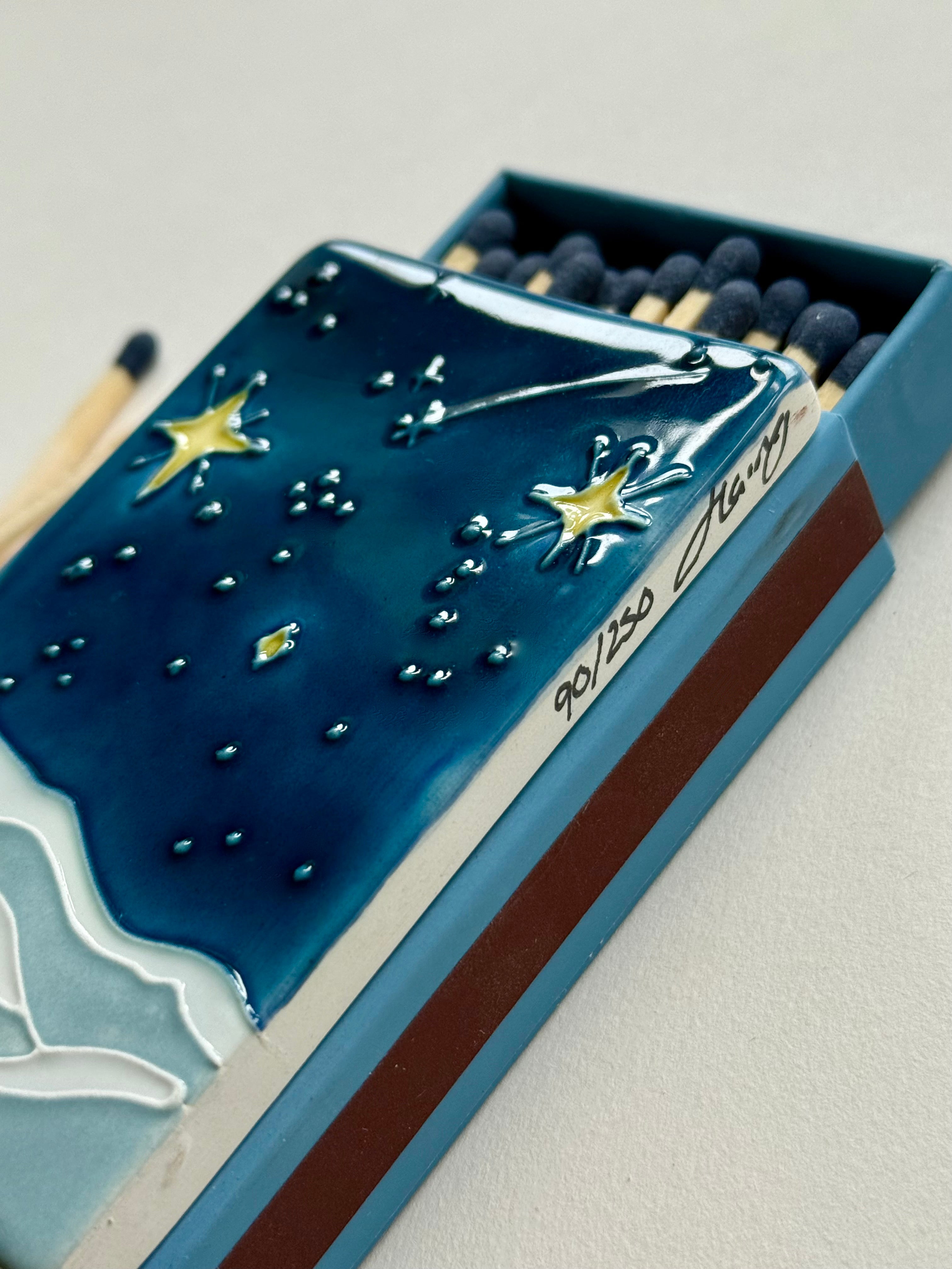 Sample - Starry Night Ceramic Matchbox