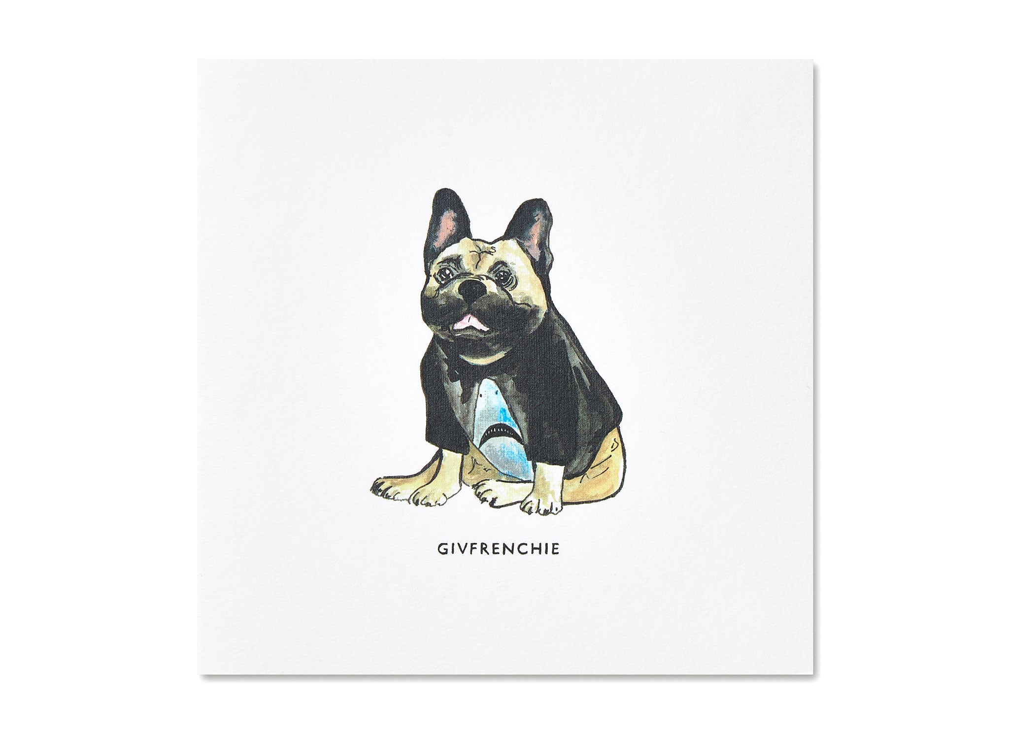 Jo Laing - Givenchy Dogs in Vogue Greeting Card - luxury stationery made in England