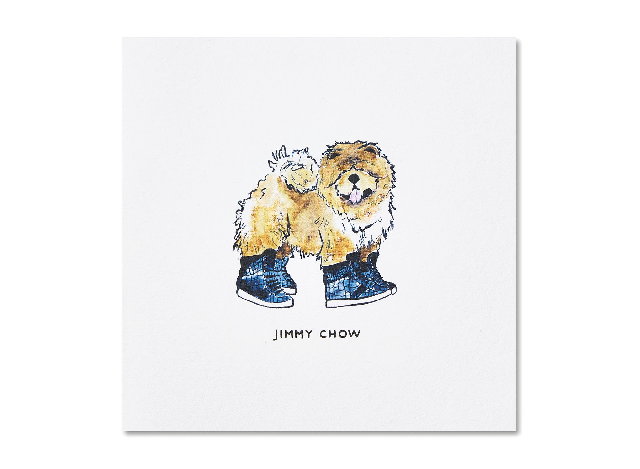 Jo Laing - Jimmy Chow Dogs In Vogue Greeting Card - luxury stationery made in England