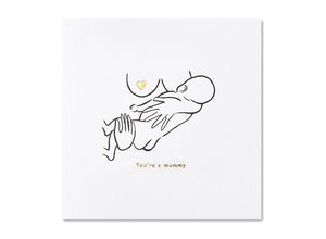 Jo Laing - New Mummy Greeting Card - luxury stationery made in England