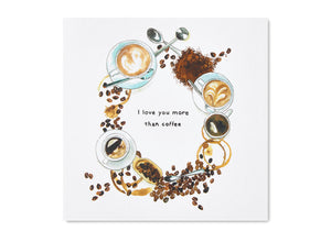 Jo Laing - I Love You More Than Coffee Greeting Card - luxury stationery made in England