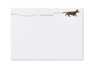 Jo Laing - Hello Sausage Correspondence Cards - luxury stationery and notecards made in England