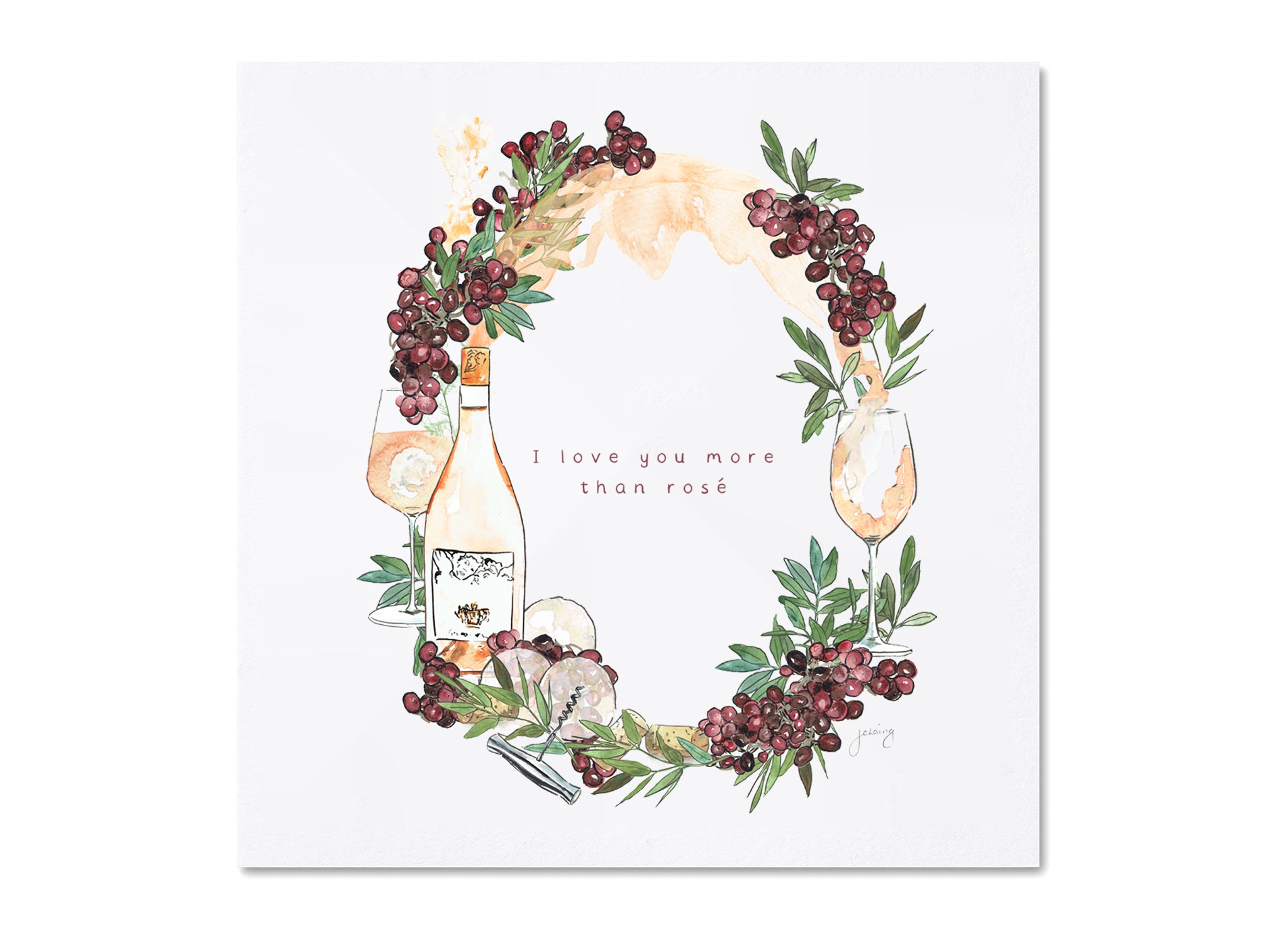 Rosé Lover Greeting Card