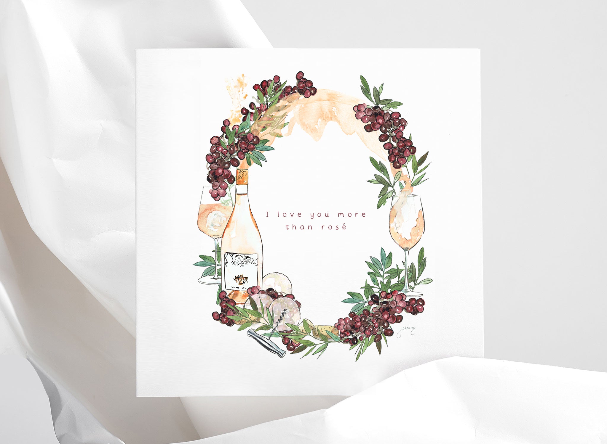 Rosé Lover Greeting Card