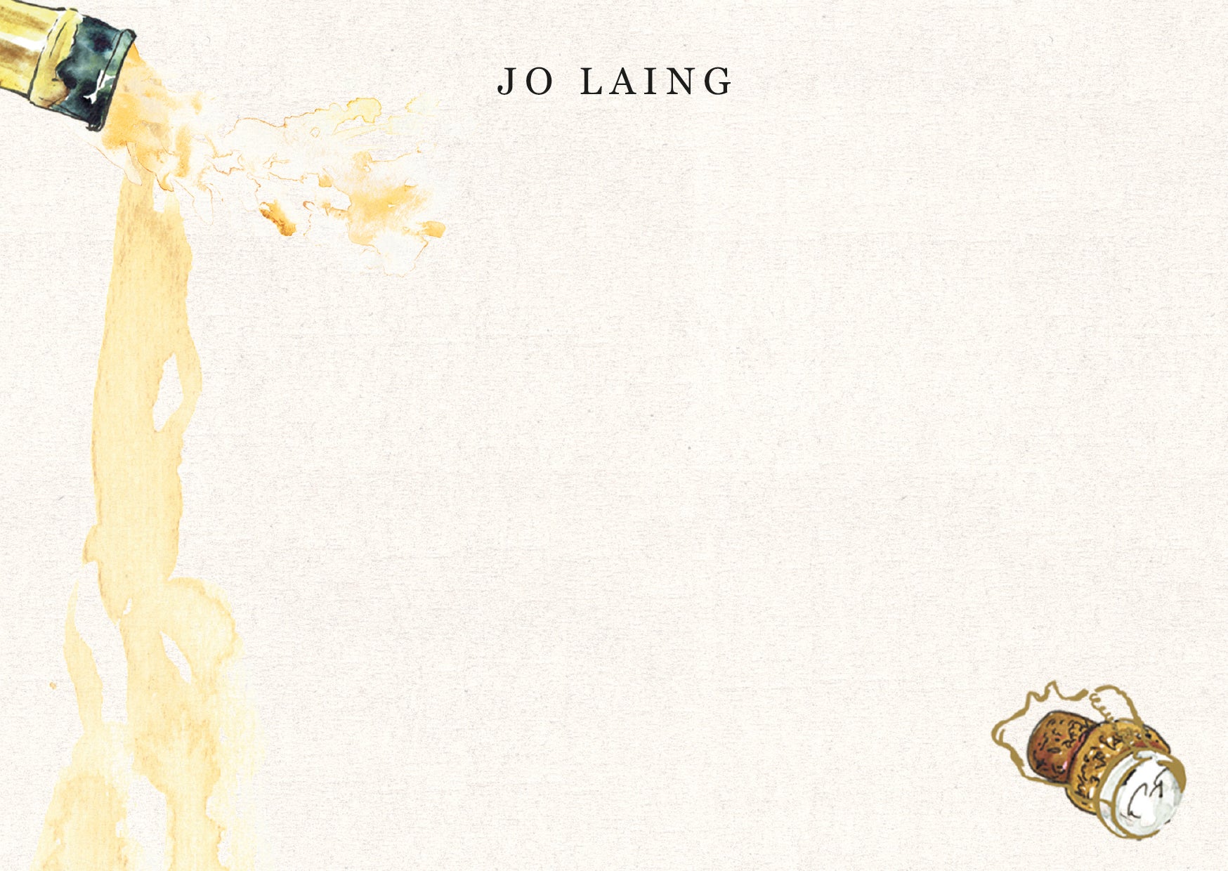 Jo Laing Bespoke Luxury Stationery Collection, Personalised with your name and Address