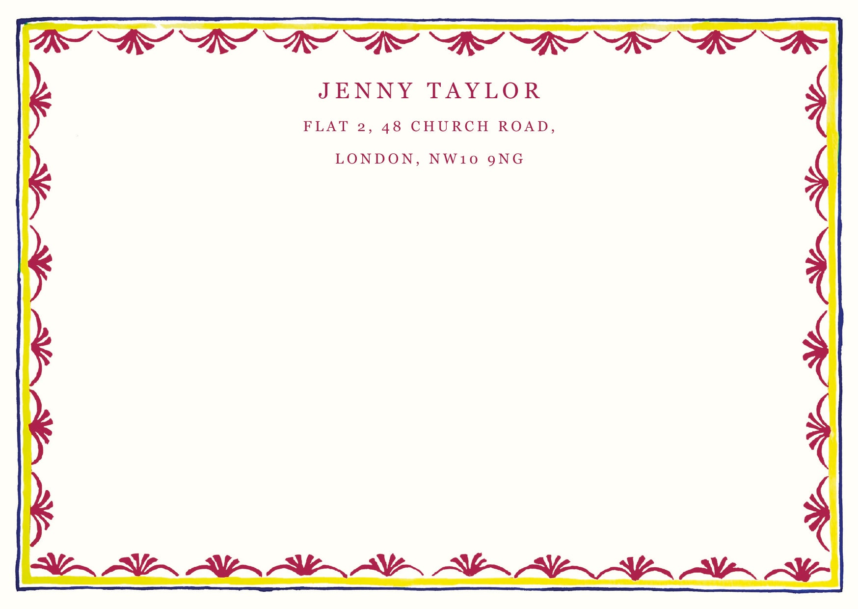 Jo Laing Bespoke Luxury Stationery Collection, Personalised with your name and Address