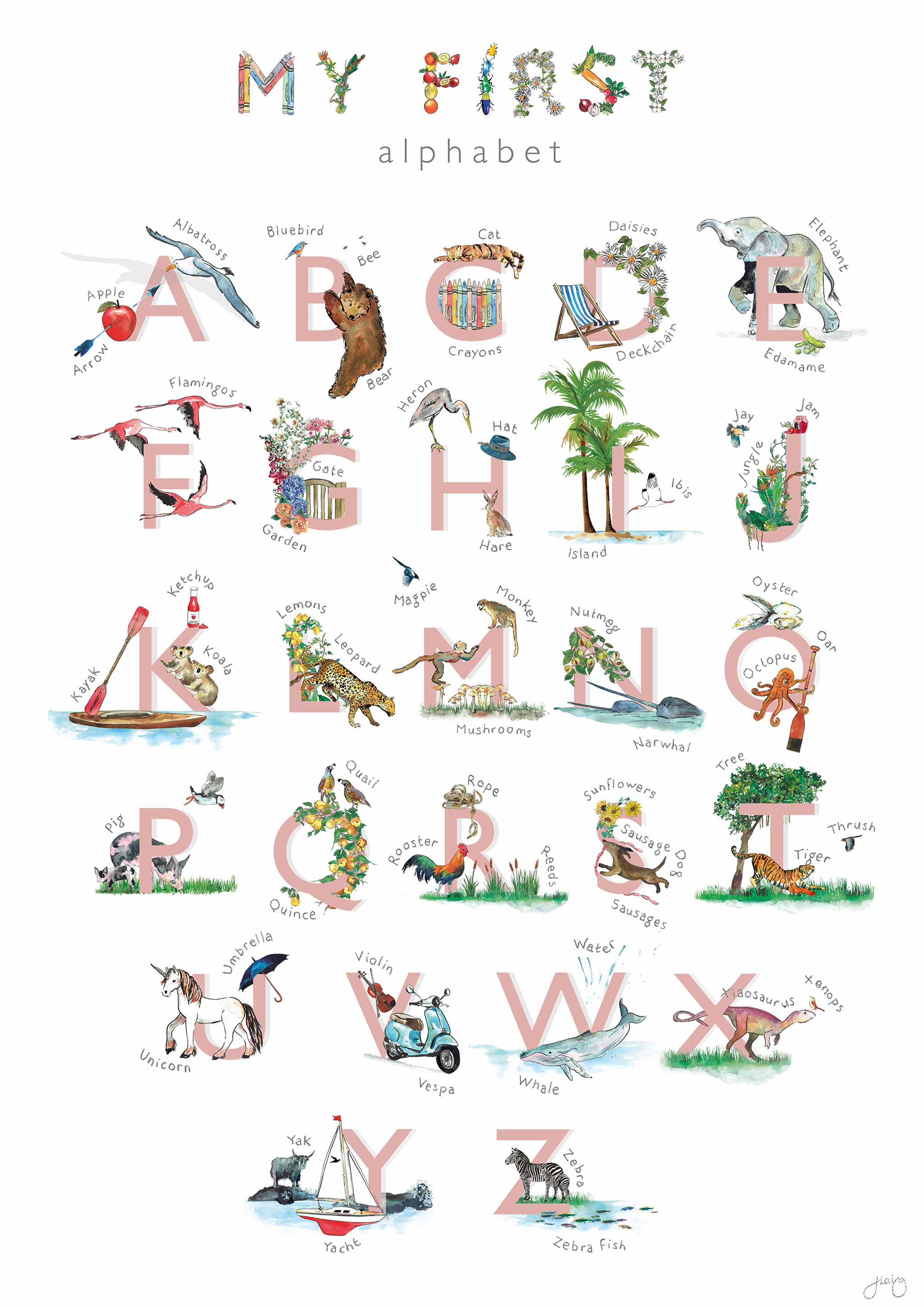 My First Alphabet' Nursery Art Print
