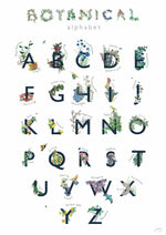 Botanical Alphabet Nursery Art Print