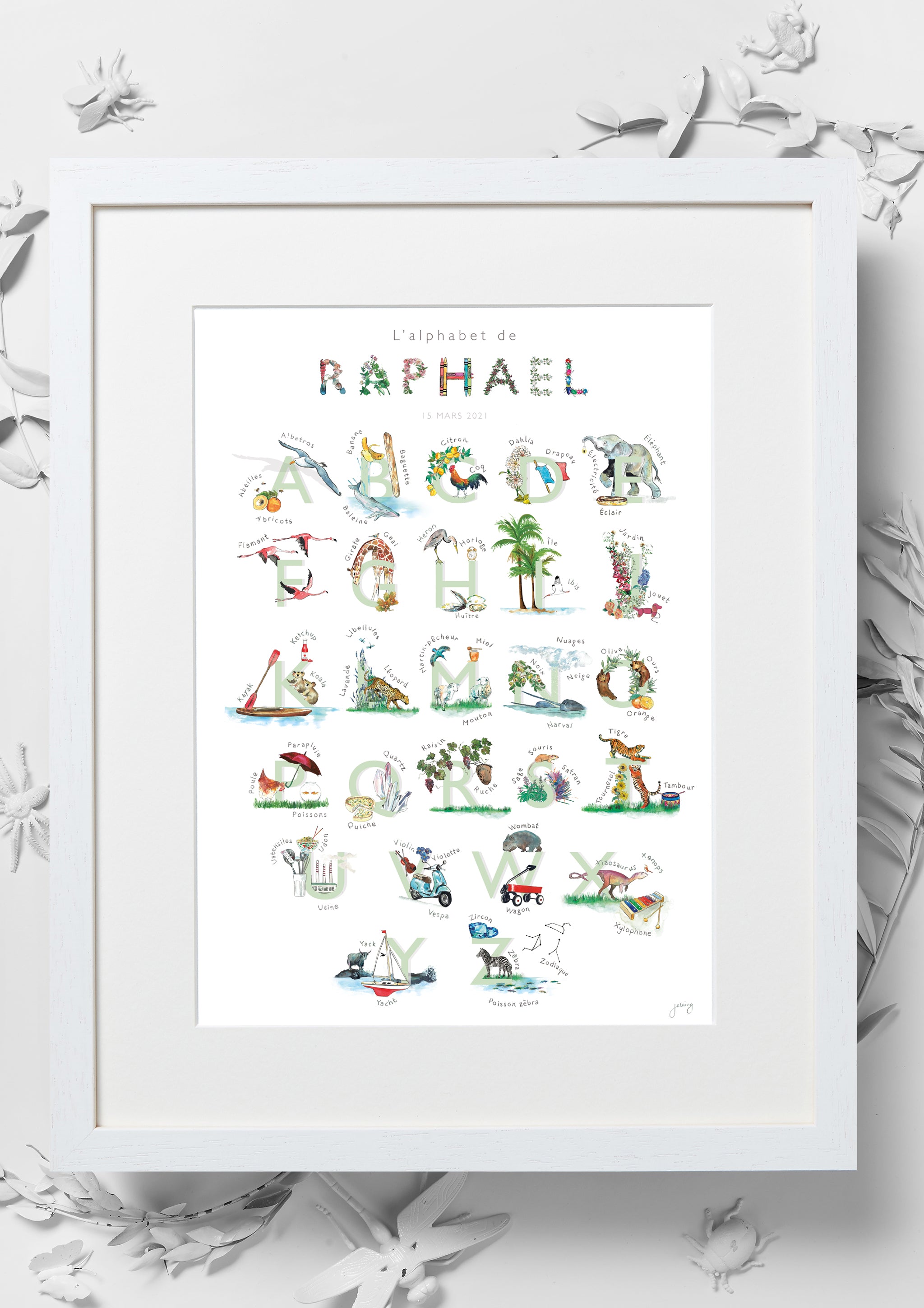 Mon Premier Alphabet Nursery Art Print