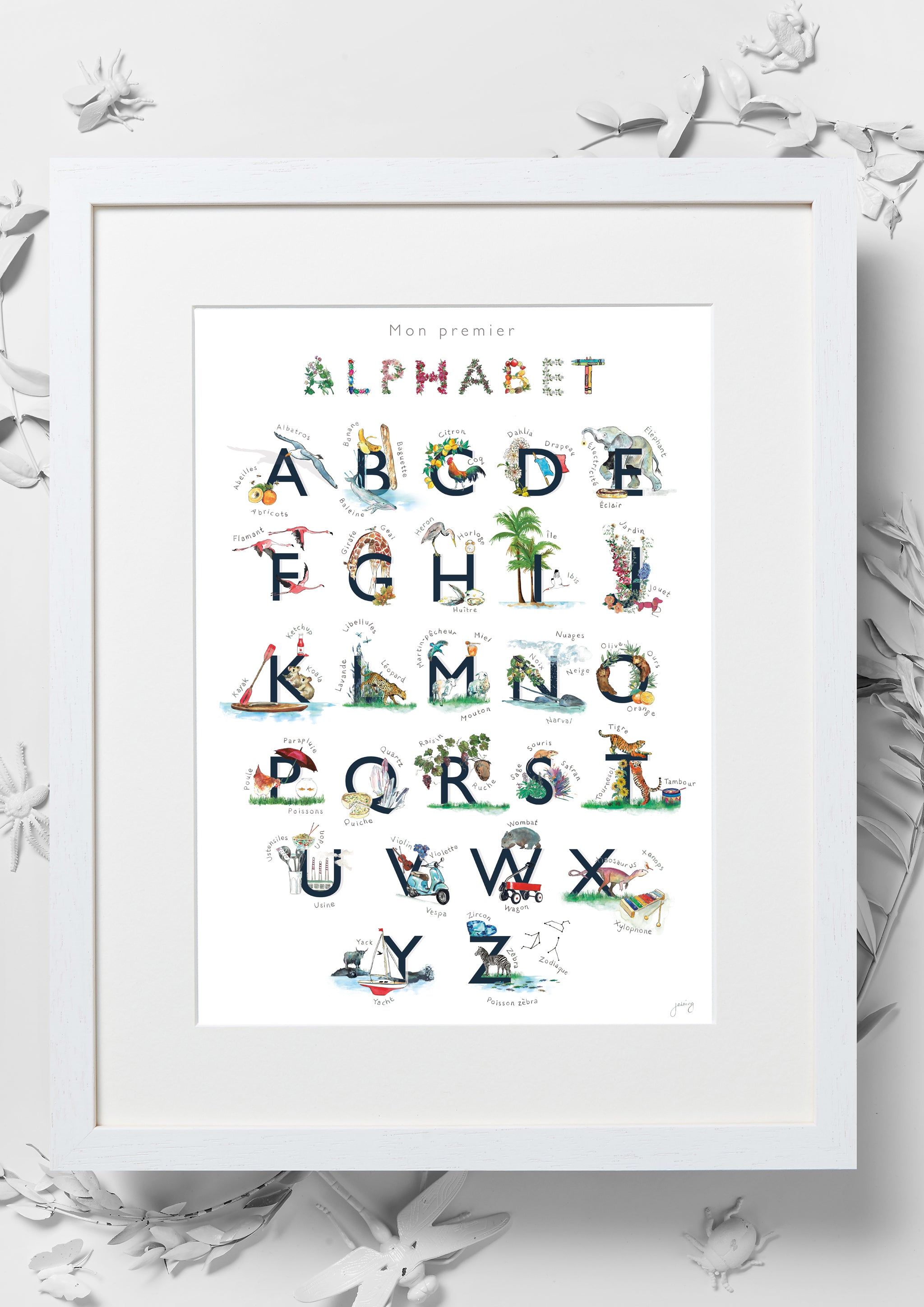 Mon Premier Alphabet Nursery Art Print