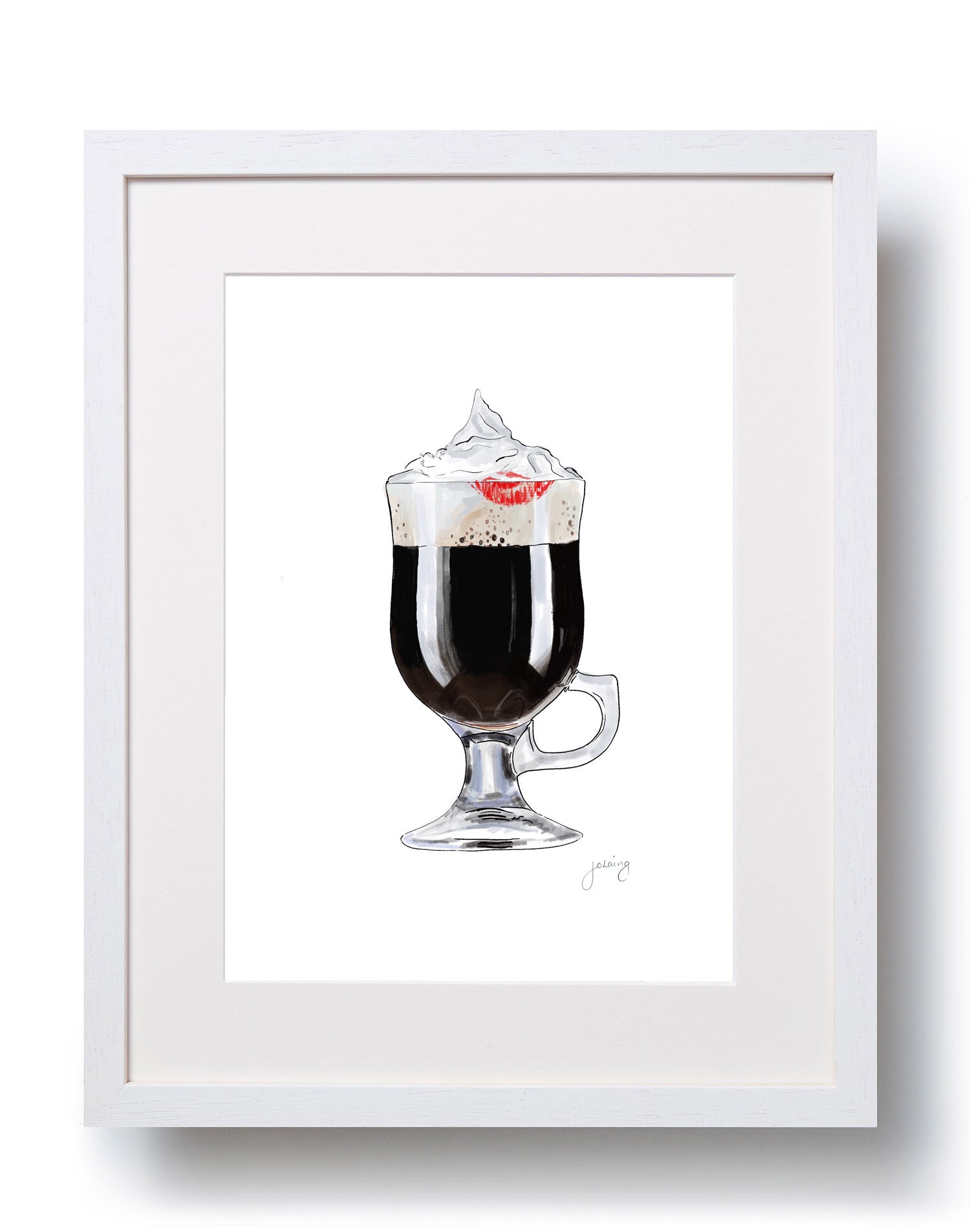 Kiss, Kiss Coffee Art Print