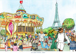 Les Ours d'Eiffel, Paris Nursery Art Print