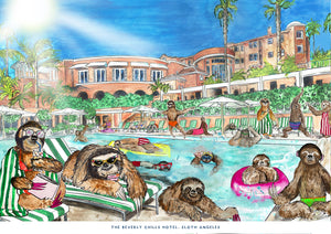 Sloth Angeles Nursery Art Print