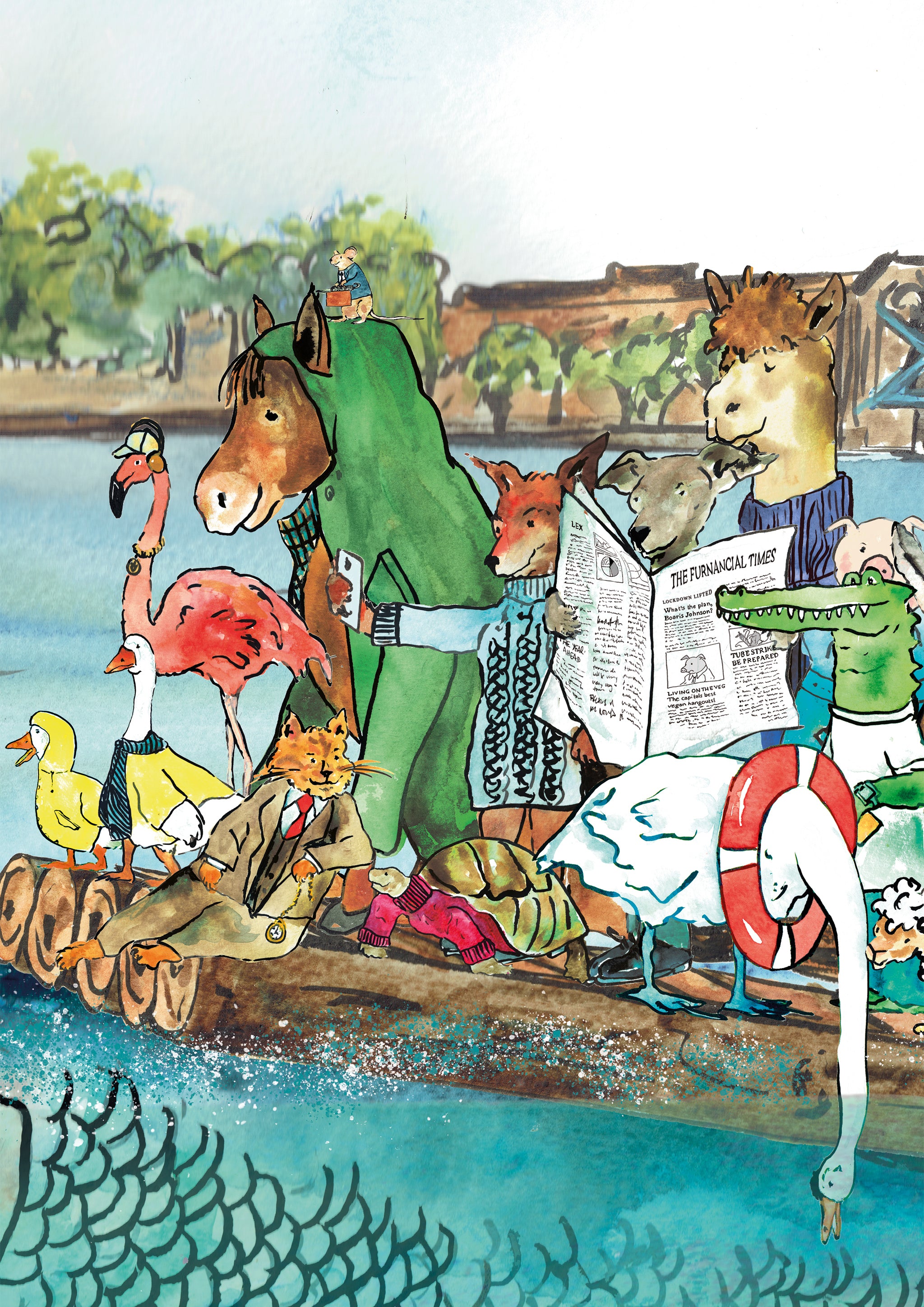 The Thames Kipper Nursery Art Print