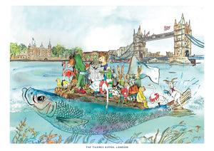 The Thames Kipper Nursery Art Print