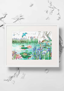 Jo Laing - Giclée Fine Art Print - The Pond Nursery Art Print