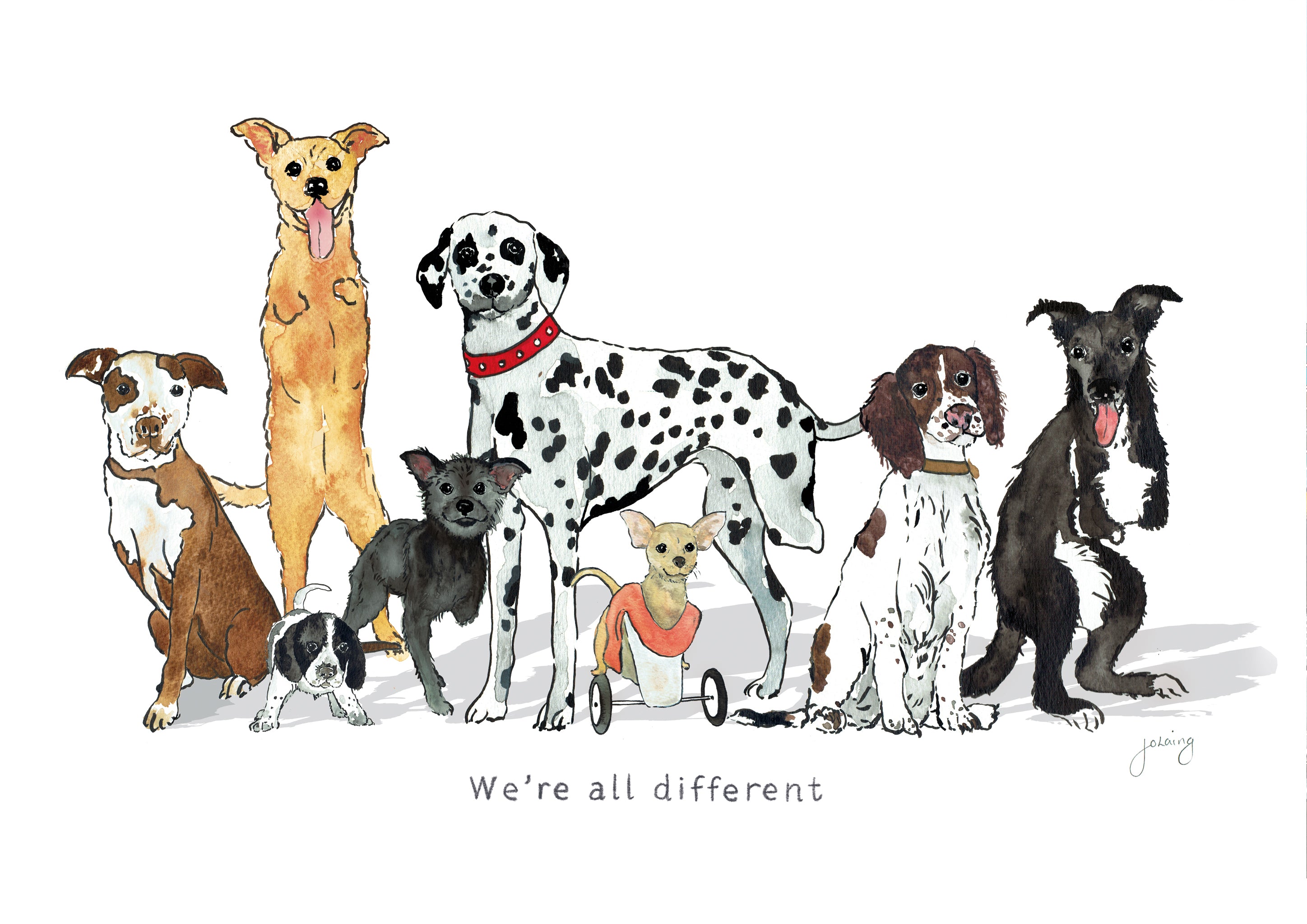 'We're All Different' Reach Charity Print