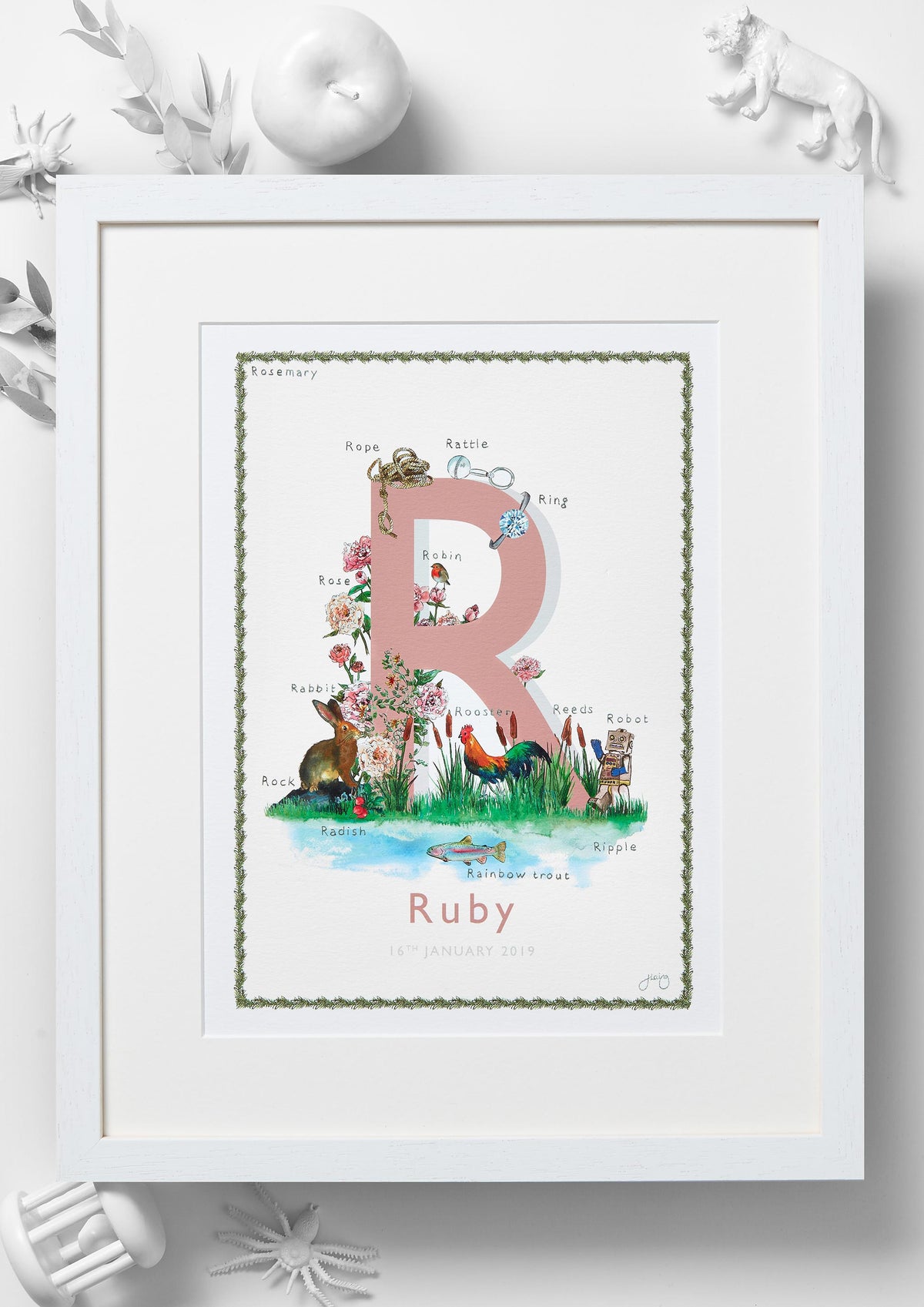 'R is For' Alphabet Nursery Art Print