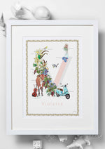 'V is For' Nursery Art Print - French Collection