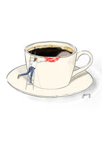 Wake Up and Make Up Coffee Art Print